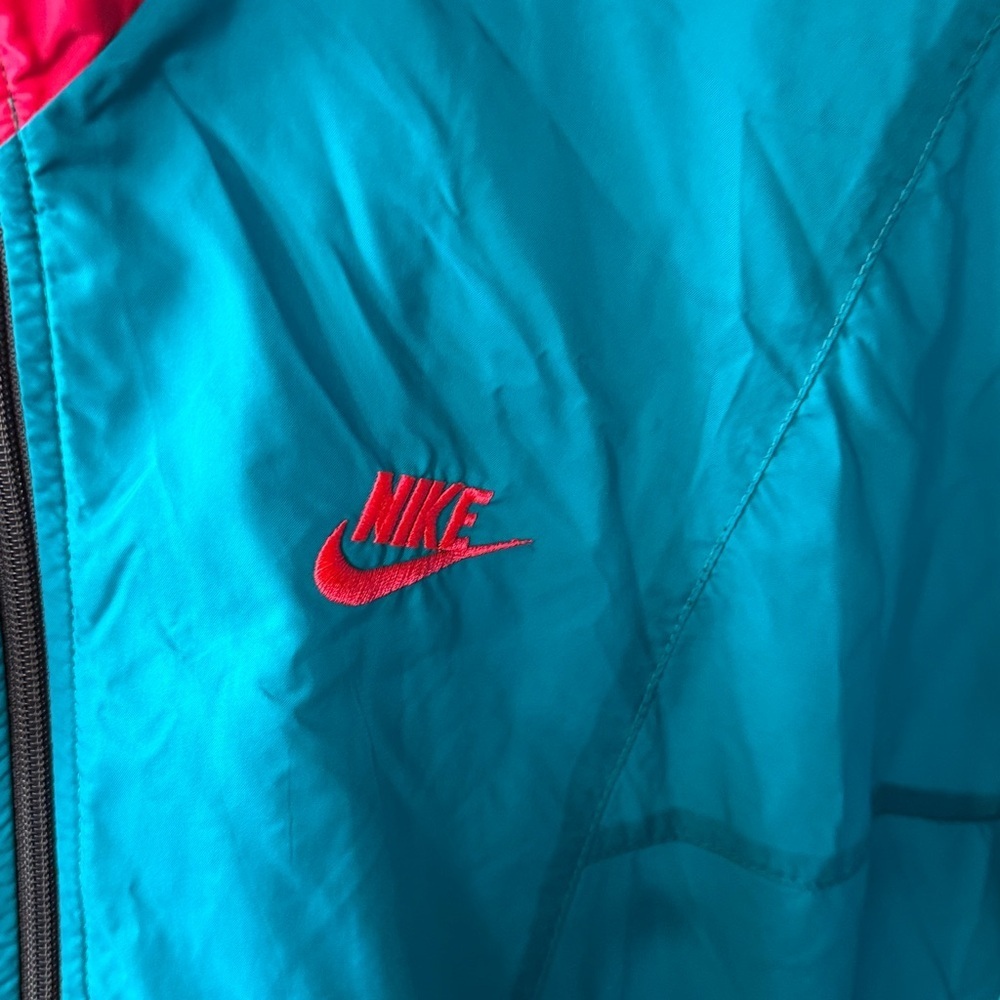 Vintage 90s Nike Neon Windbreaker Jacket Size Large - Picture 2 of 5